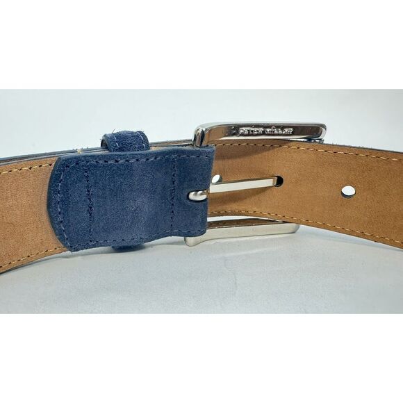 NWT PETER  MILLAR Excursionist Calf Suede Belt  NAVY Blue Men's Size 34 $200 - Picture 8 of 9